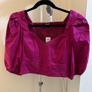 Express puff sleeve shirt. NWT. Size small.